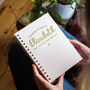 Personalised Bride To Be Gold Foil Wedding Notebook, thumbnail 4 of 9