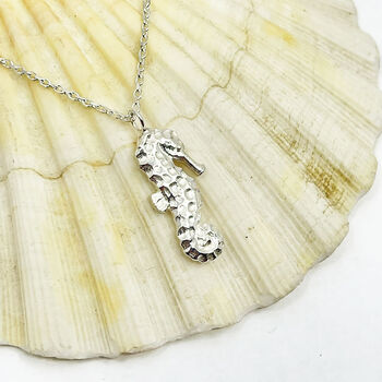 Sterling Silver Seahorse Necklace, 2 of 11