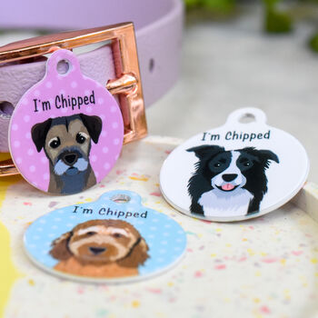Dog Breed ID Tag Personalised Realistic Illustrations, 10 of 12