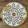 Round Decorative Serving Tray, Inlay Work On Wood, thumbnail 1 of 12