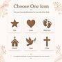 Personalised Scalloped Christening Keepsake Block, thumbnail 7 of 7