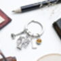 Scales Of Justice Keyring, Personalised Gift, thumbnail 5 of 10