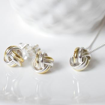 Sterling Silver Knot Earring Mum Gift, 4 of 5