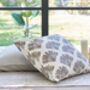 Andaman All Over Palm Print Floor Cushion Cover In Grey, thumbnail 1 of 6