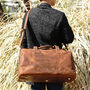 Genuine Leather Weekend Bag, thumbnail 11 of 12