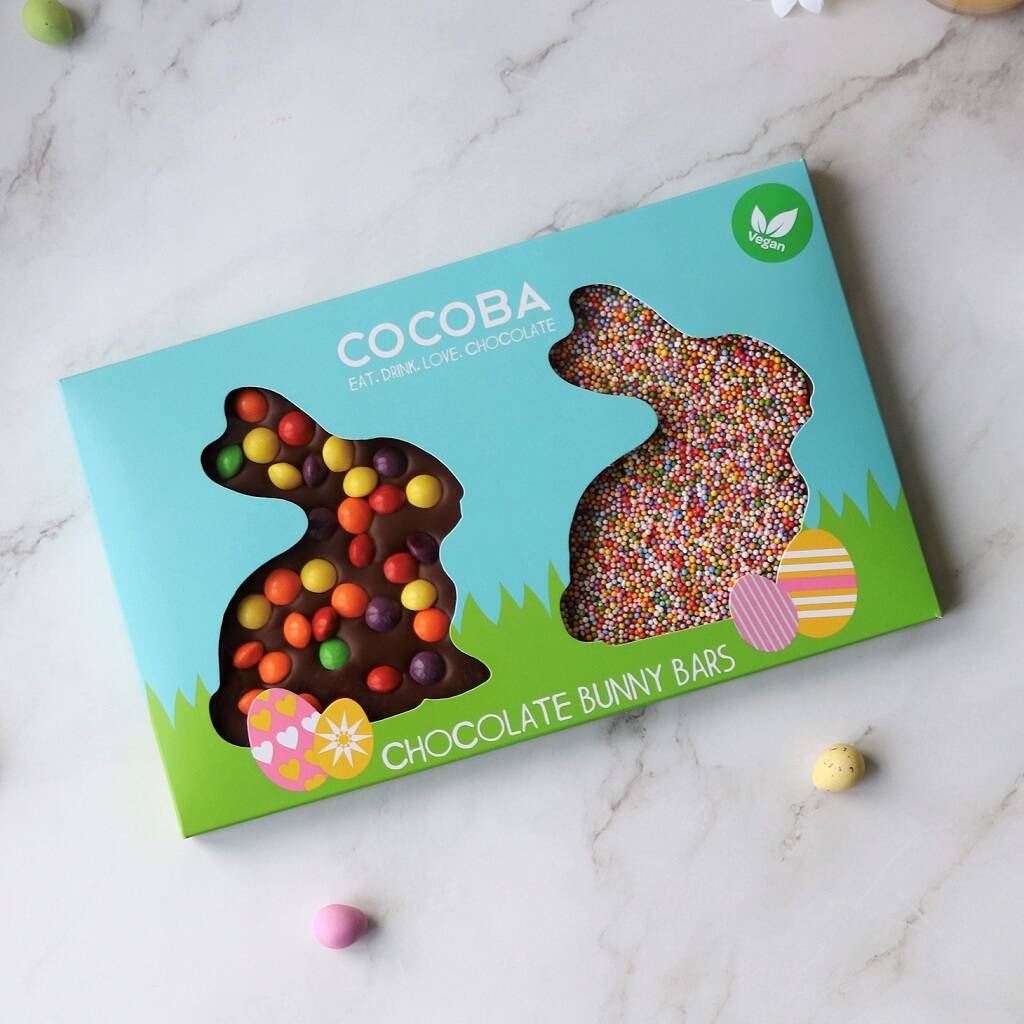 Vegan Bunny Chocolate Bar Set By Cocoba