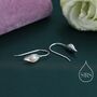 Calla Lily Flower And Pearl Hook Earrings, thumbnail 4 of 9