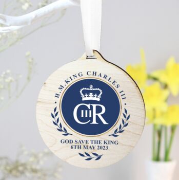 King Charles Ill Blue Crest Coronation Decoration, 4 of 4