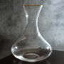 G Decor Ribbed Curved Decanter With Gold Rim, thumbnail 2 of 3