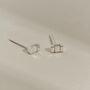 Etta Pearl Silver Stud Earrings, thumbnail 2 of 6