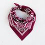 Wine Western Cotton Bandana, thumbnail 2 of 5