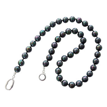 Black Neutral Elegant Pearl Necklace, 2 of 4