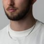 925 Sterling Silver Love Heart Chain Necklace For Men, thumbnail 9 of 12