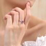 Sterling Silver Natural One Carat Amethyst Oval Ring, thumbnail 6 of 12