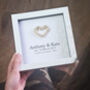 Personalised 4th Anniversary Gift Linen Heart, thumbnail 2 of 7