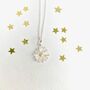 Sterling Silver And 9ct Gold Plated Daisy Necklace, thumbnail 4 of 5