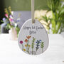 First Easter Floral Ceramic Egg Hanging Decoration, thumbnail 4 of 7