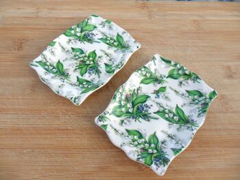 Set Of Two Soap Dishes In Lily Of The Valley Design, 5 of 11