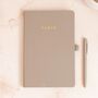 Personalised Taupe Notebook, thumbnail 1 of 3