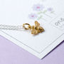 Honey Bee Necklace, Silver, Gold, Rose Gold, thumbnail 3 of 12