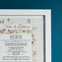 Personalised Floral First Dance Lyrics Print, thumbnail 8 of 9