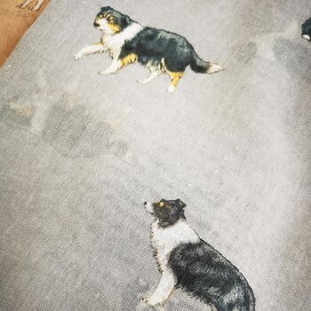 Personalised Border Collie Sheepdog Printed Scarf, 5 of 5