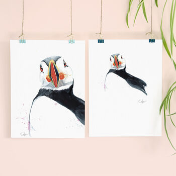 Inky Puffin Illustration Print, 7 of 12