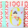 Mini Circus Girl 6th Birthday Card, thumbnail 3 of 4