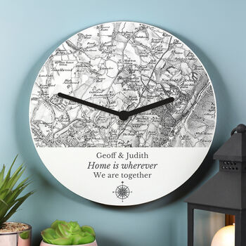 Personalised 1805 1874 Old Series Map Compass Wooden, 4 of 5