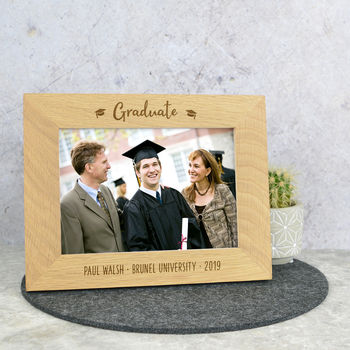 Graduation Solid Oak Photo Frame, 2 of 3