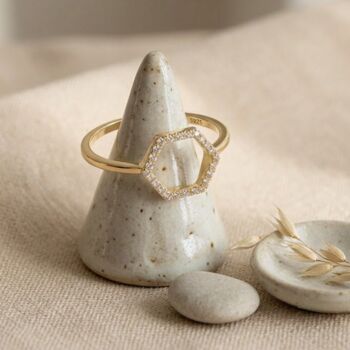 Hexagon Ring Gold, 6 of 7