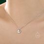 Tiny Barn Owl Bird Pendant Necklace In Sterling Silver, thumbnail 7 of 12
