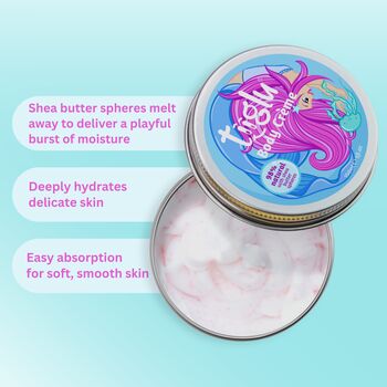 Kids Highly Natural Mermaid Twinkle Body Crème And Lip And Cheek Tint Gift Set, 5 of 8