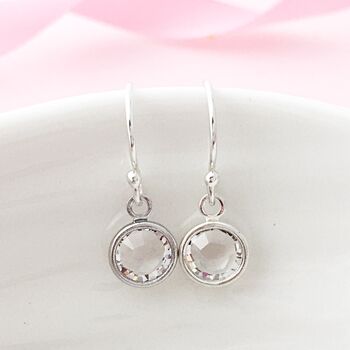 April Crystal Birthstone Earrings, 2 of 3