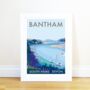 Bantham River Vintage Style Seaside Travel Poster, thumbnail 1 of 2