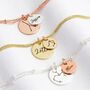Personalised Constellation Double Disc Charm Bracelet, thumbnail 2 of 8