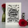 Personalised Papercut 'Forever And Always' Wedding Card, thumbnail 3 of 12