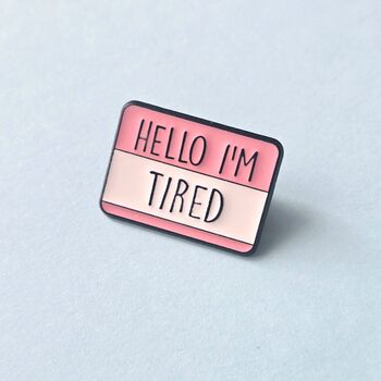 Mood Name Label Enamel Pin Badge, 4 of 8