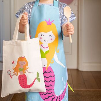 Personalised Kids Mermaid Baking Kit With Apron, 7 of 10