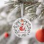 Personalised Christmas Bauble Christmas Fox, thumbnail 1 of 4