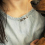 Personalised Paw Print Bar Necklace, thumbnail 1 of 6