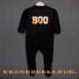 'Boo' Baby Halloween Black Sleepsuit, thumbnail 4 of 5