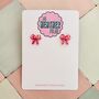 Bow Statement Stud Glitter Earrings / Gift For Her / Oversized Sparkly Jewellery Statement Bow Gift, thumbnail 5 of 12