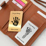 Personalised Hand Or Footprint Wallet Metal Cards, thumbnail 1 of 6