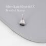 Sterling Silver Trillion Cut Topaz Blue Cz Stud Earrings, thumbnail 7 of 12