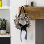 Luxury Wooden Christmas Wreath With Velvet Decoration, thumbnail 3 of 7