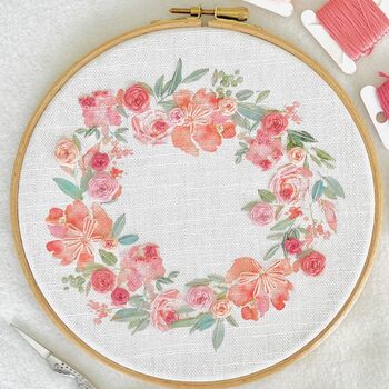 Summer Wreath Embroidery Hoop Kit, 3 of 5