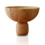 Handcrafted Travertine Pedestal Bowl, thumbnail 2 of 2