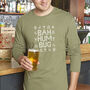 Bah Humbug Men's Anti Christmas Long Sleeved T Shirt, thumbnail 1 of 8