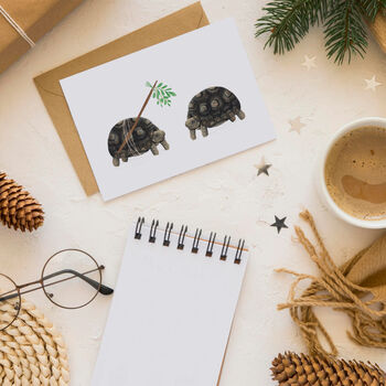 Mistletoe Tortoise Christmas Cards, 5 of 10